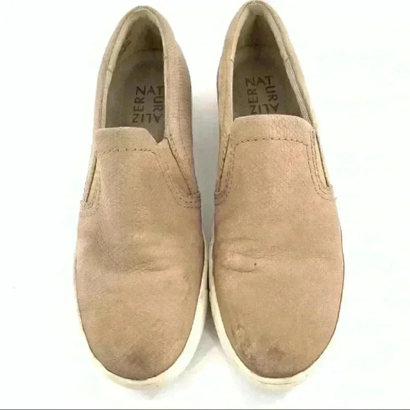 Naturalizer Marianne platform sneakers 6.5 36.5 taupe leather snakeskin print - Picture 2 of 12